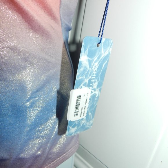 Ashley Stuart Women's Plus 2XL Shiny One Piece Swimsuit Purple/Pink🆕Fast💨⚡🚚 - Picture 9 of 12